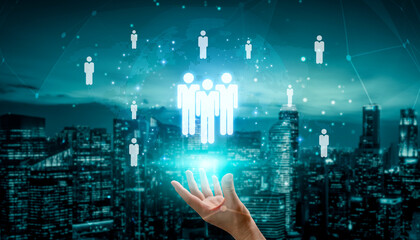 Global human network and workforce distribution highlight human, network, and global presence...