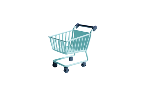 Teal shopping cart icon isolated on black background. - Powered by Adobe