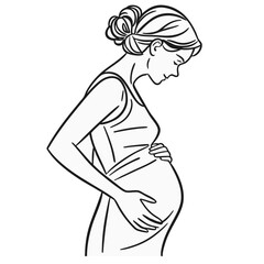 pregnant woman silhouette