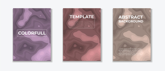 Colorful Style Backgrounds Set in Colorfull Modern Template and Design