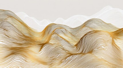 Gold abstract line arts background vector. Luxury wall paper design for prints, wall arts and home decoration, cover and packaging design., no logos, no brands