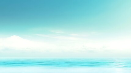 Calm ocean and sky background with soft pastel colors for creative projects and designs