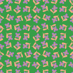 Hand drawn cute flowers, seamless patterns with floral for fabric, textiles, clothing, wall art, wallpaper, cover, banner, poster, interior decor, natural backgrounds.