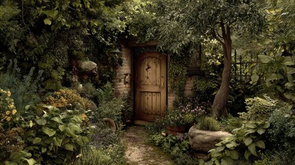 a hidden door to the secret garden