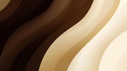 Abstract flowing chocolate and vanilla waves background for dessert or sweet design