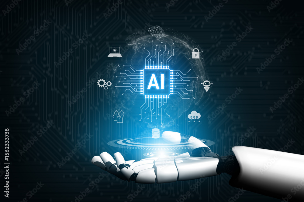Poster ai drives global digital transformation by connecting cloud, robotics, machine learning, and data sy