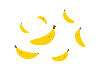 banana on white background