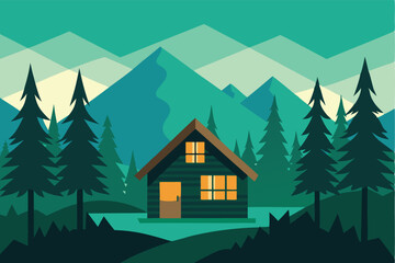 house in the mountains