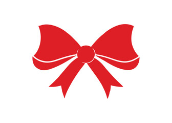 red bow on white background