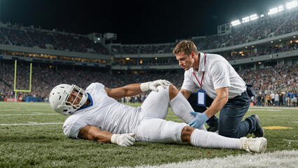 Injured Football Player on the Field