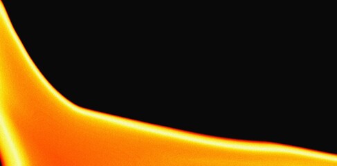 Abstract orange curve on black background.