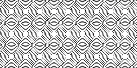 Seamless Patterns with Elegant Abstract Wavy Lines in Black and White for Minimalist Backgrounds, Branding, and Digital Design Projects, Seamless pattern with complex twisted stripe formation.
