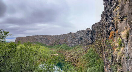 Asbyrgi Canyon rock formation