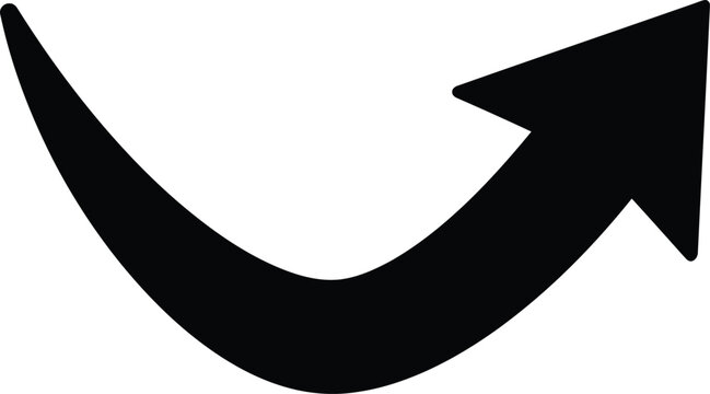 bold black curved arrow pointing to the right