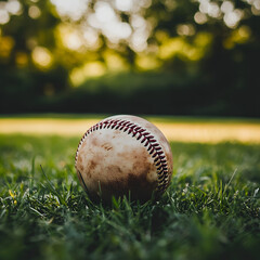 Baseball, Baseball Field at Sunset, Baseball Game Day with gas and filled  