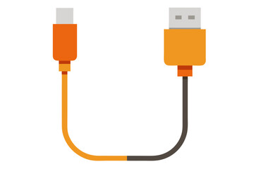 Modern usb c to usb a cable connector illustration