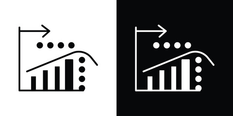 Diminishing returns icon isolated silhouette on white background. Vector illustration.