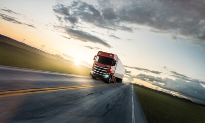 LKW on the road