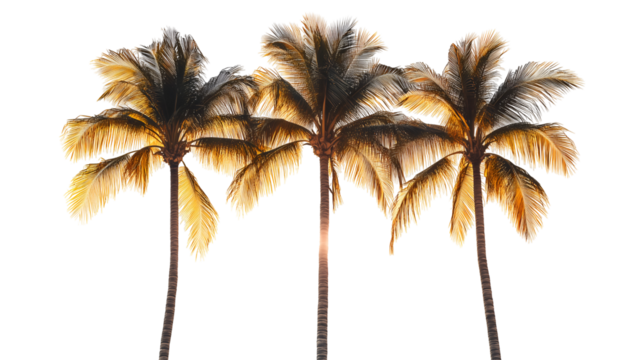 Palm trees at sunset