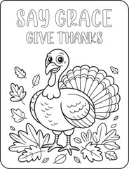 20 Bold and Easy Thanksgiving for coloring pages