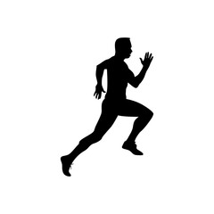 Running Silhouette Vector design