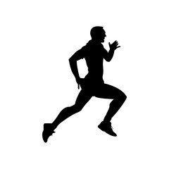 Running Silhouette Vector design