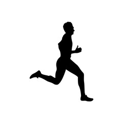 Running Silhouette Vector design