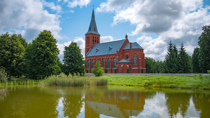 Obraz premium Church of the Visitation of the Blessed Virgin Mary to Elizabeth, Olkovichi, Minsk, Belarus