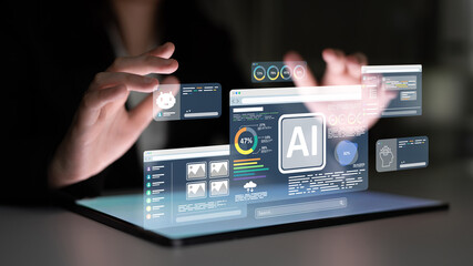 AI assistant with LLM, big data, machine learning, and generative AI powers prompt engineering and...