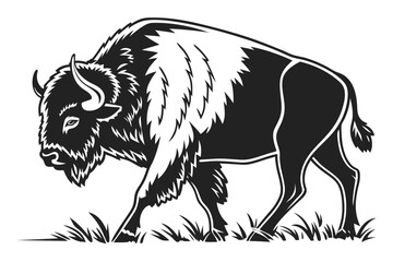 buffalo sihouette black vector © mst