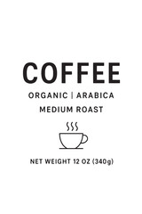 Coffee Label Design Black and White