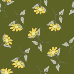 Gordijnen Trendy bloemen seamless floral pattern  © RAJUL