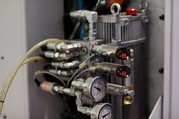 hydraulic system of automatic industrial machinery