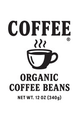 Coffee Label Design Black and White