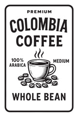 Coffee Label Design Black and White