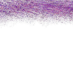 Colorful particle splatter on white