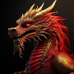 Chinese new year dragon 3D.