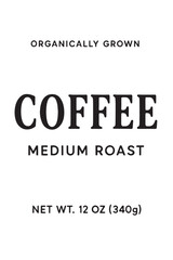 Coffee Label Design Black and White