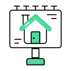 Real Estate Colored Outline Icons