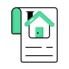 Real Estate Colored Outline Icons