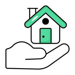 Real Estate Colored Outline Icons