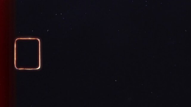 Super 8 film leader countdown showing light leaks, dust, and scratches