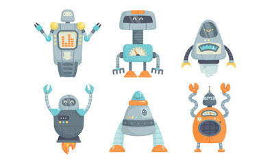 Explore the appealing and vibrant world filled with fun and colorful cartoon robot characters