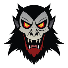 Scary Mask Vector Illustration ? Cartoon, Clipart and Line Art Design for Halloween and Horror Themes.eps