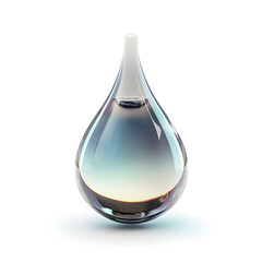 drop of water on isolated white background
