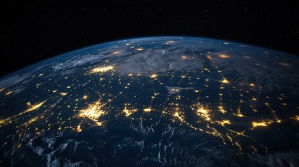 Earth at night, city lights (2)