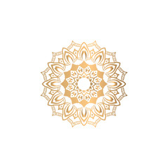 Golden Starburst Mandala Design