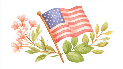 A cute little American flag. 