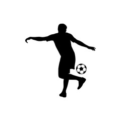 Football Sport Silhouettes in various positions Vector