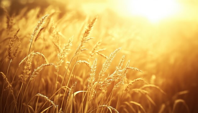Stunning Alpine Meadow Landscape: Sunlit Grass Closeup In Vintage Sepia-Tone Aesthetic, Embracing Natural Beauty With Sun Flares. - Powered by Adobe